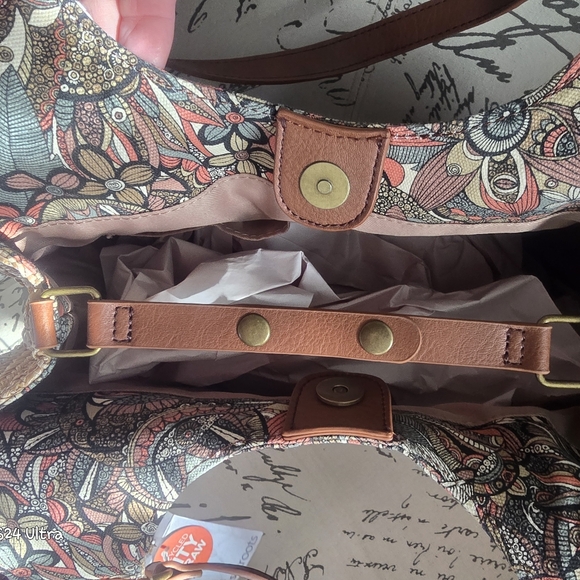 Sakroots Roma Owl Floral Shopper Tote NWT with Owl bag Charm - Picture 13 of 16